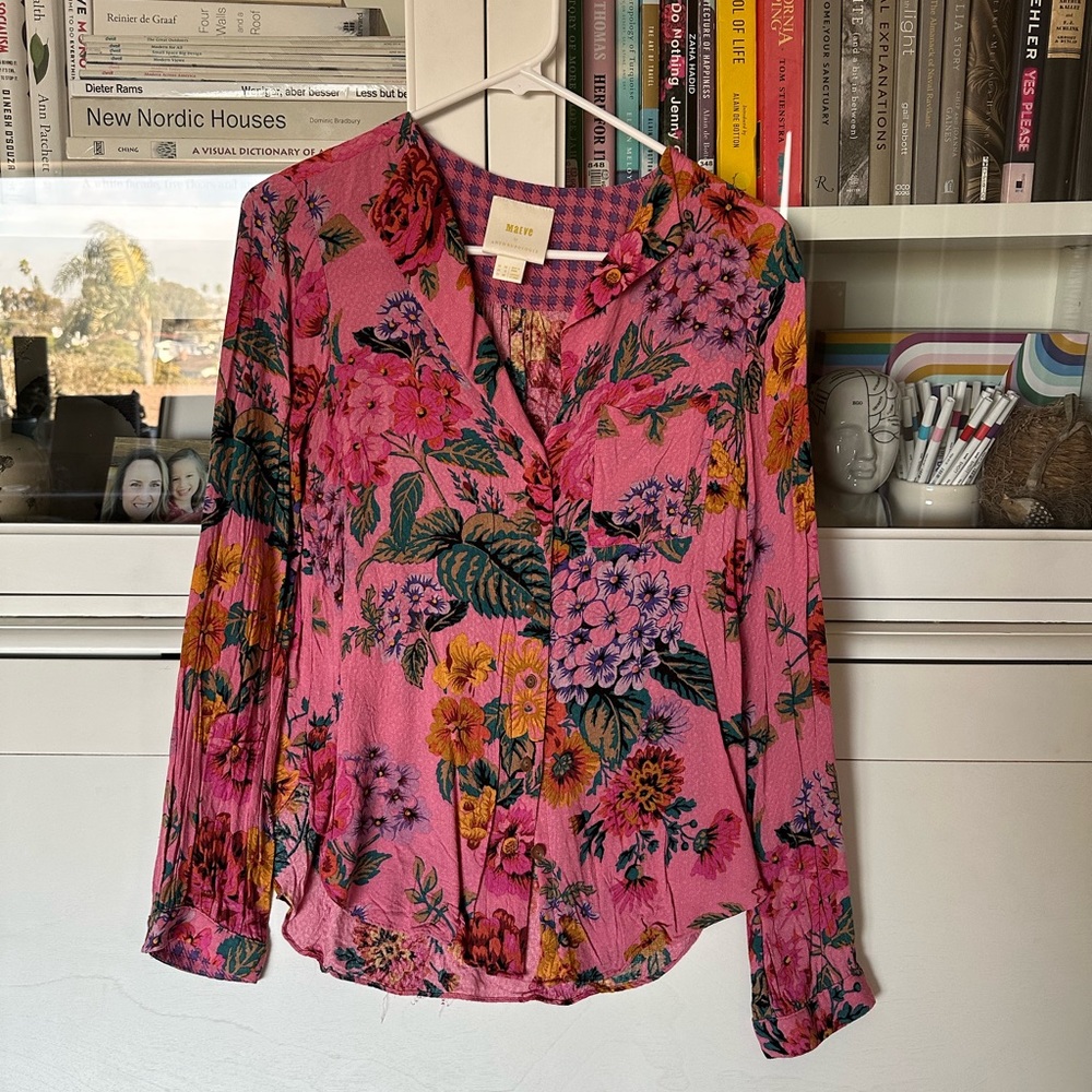 Maeve Anthropologie floral blouse